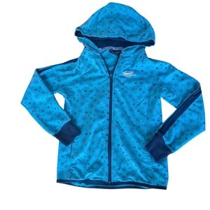 5/$15 Sketchers Sport Girls/ Kids Blue Star Pattern Sweater/Jacket- Size Medium